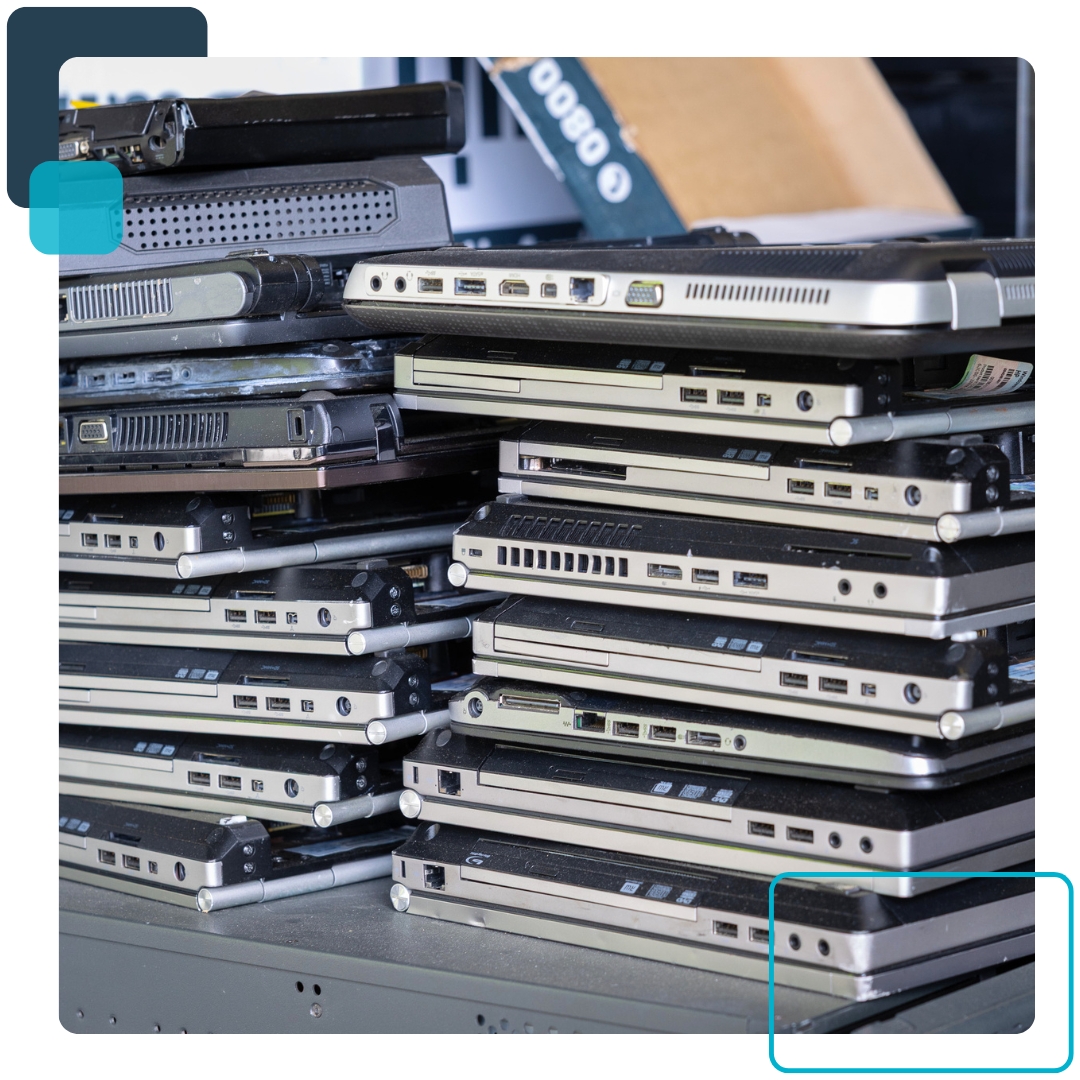 eWaste image laptop stack
